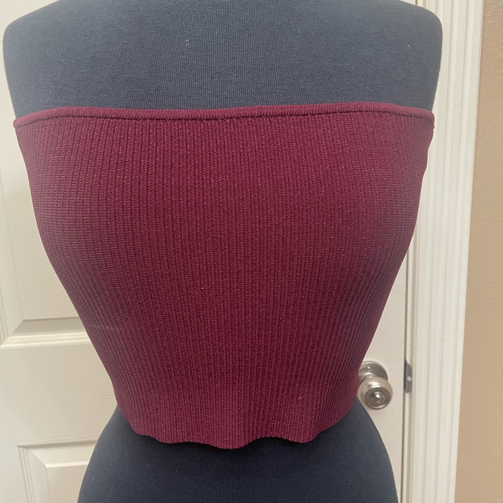 L.A. Hearts maroon tube top - Picture 2 of 5